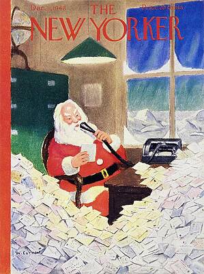 Santa Claus Painting - New Yorker December 11, 1948 by William Cotton