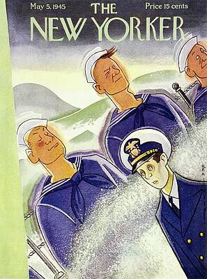 War Painting - New Yorker May 5 1945 by Rea Irvin