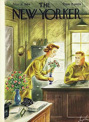 War Painting - New Yorker November 18, 1944 by Constantin Alajalov