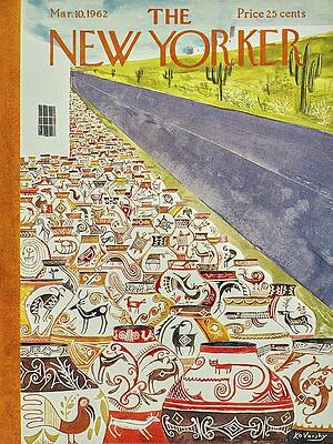 Colorful Pottery by the Roadside Painting