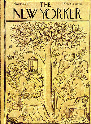 Adam Wall Art featuring the painting New Yorker March 14 1936 by Rea Irvin