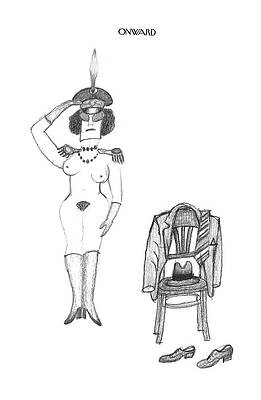 Nude Drawing - New Yorker March 14th, 1994 by Saul Steinberg