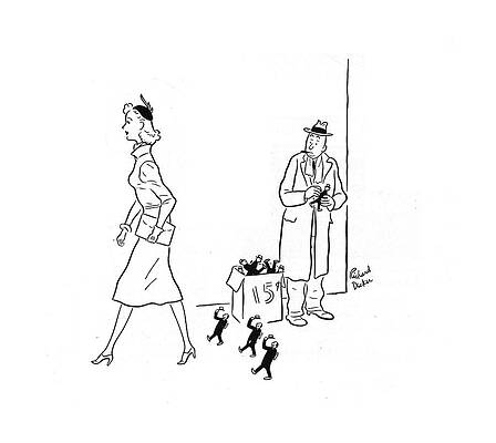 Wind Drawing - New Yorker March 15th, 1941 by Richard Decker