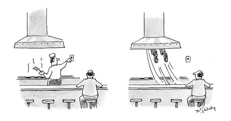 Chef and Suction Hood Humor Wall Art