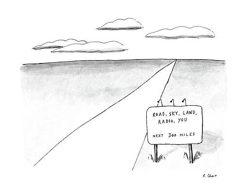 Sky Drawing - New Yorker March 23rd, 1987 by Roz Chast