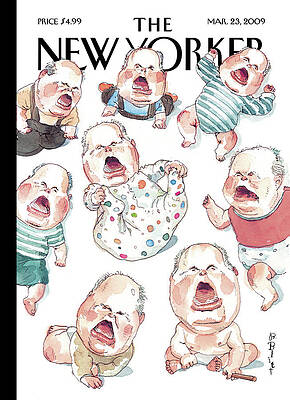 Caricature Painting - OctoRush by Barry Blitt