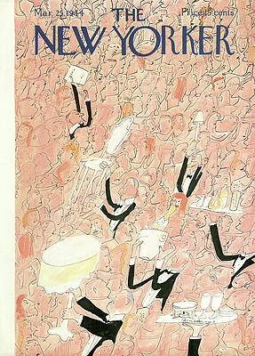 Chaotic Restaurant Crowd Painting