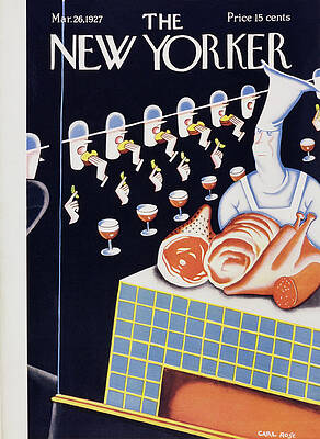 Eating Painting - New Yorker March 26 1927 by Carl Rose