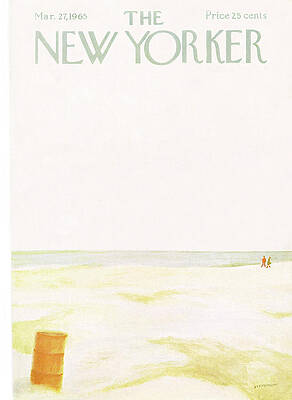 Beach Scene with Distant Figures Wall Art