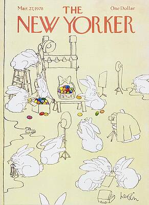 Rabbit Painting - New Yorker March 27th 1978 by Arnie Levin