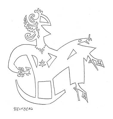 Abstract Line Drawing of a Dancer Wall Art