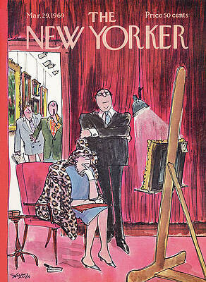 Museum Painting - New Yorker March 29th, 1969 by Charles Saxon