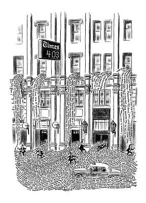 Surreal News Building Flood Drawing