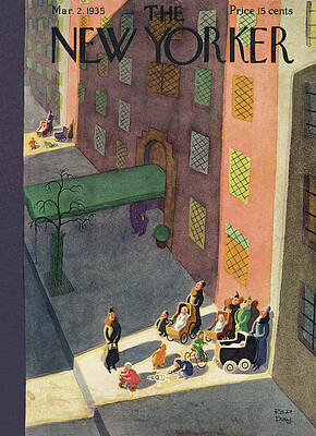 Family Painting - New Yorker March 2, 1935 by Robert J Day
