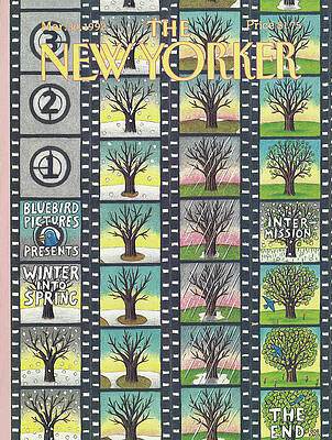 Winter Blue Painting - New Yorker March 30th, 1992 by Bob Knox