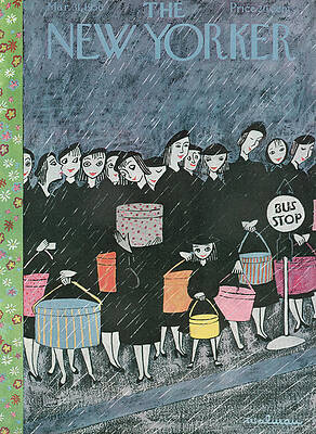 Rainy Day at the Bus Stop Wall Art