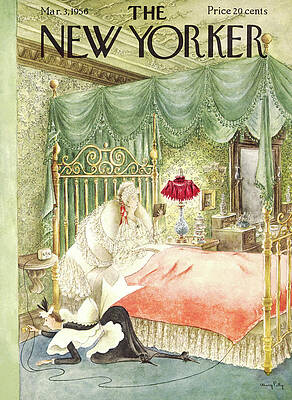 Elegant Bedroom Scene with Maid Painting