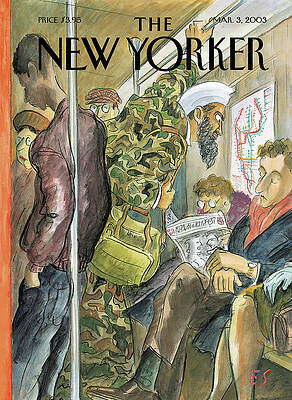 Train Wall Art featuring the painting Tourist by Edward Sorel