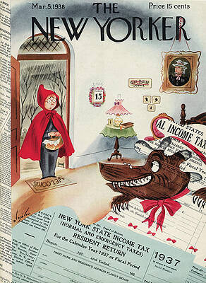 Little Red Riding Hood Faces Taxes Painting
