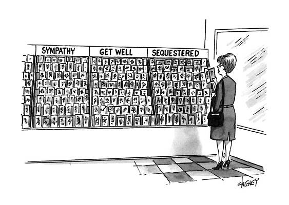 Wall Art featuring the drawing New Yorker March 6th, 1995 by Tom Cheney