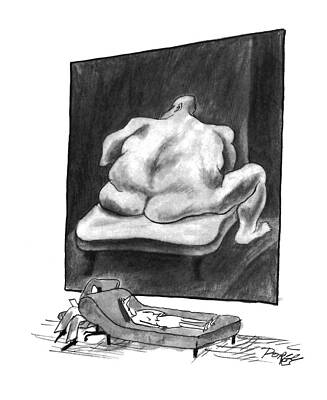 Naked Drawing - New Yorker March 7th, 1994 by Peter Porges