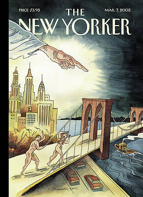 Divine Hand Over Brooklyn Bridge Wall Art