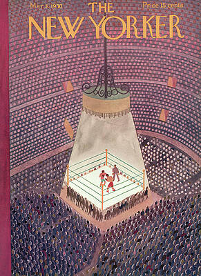 New Yorker 1930 Boxing Match Wall Art