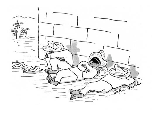 Shade Wall Art featuring the drawing New Yorker March 8th, 1941 by John Groth