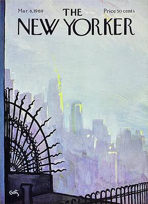 Urban Skyline at Dusk Painting