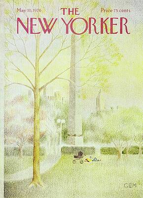 Lawn Painting - New Yorker May 10th 1976 by Charles Martin