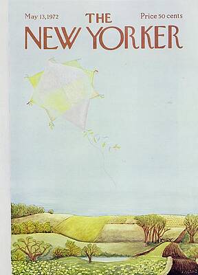 Spring Kite in Pastoral Landscape Painting