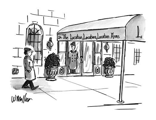 Man Approaching Hotel Entrance Wall Art