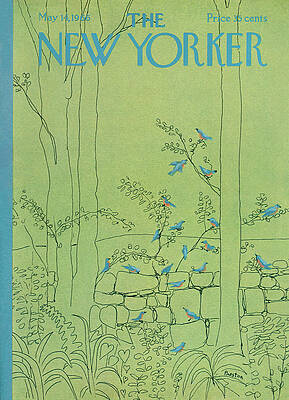 New Yorker Cover with Bluebirds Wall Art