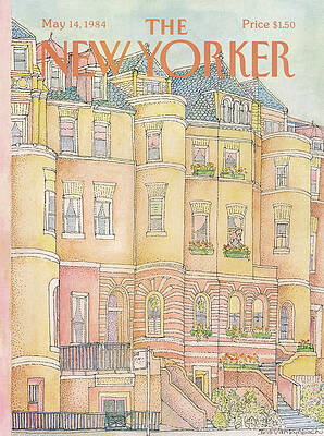 Charming Urban Brownstones Painting