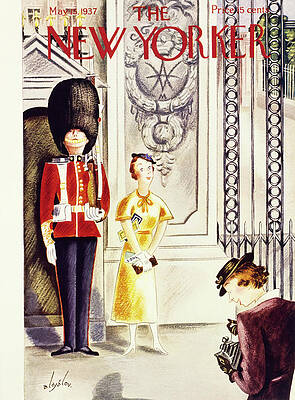 New Yorker Cover with British Guard Painting