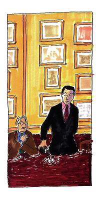 Wine Glass Wall Art featuring the drawing New Yorker May 16th, 1994 by Michael Crawford