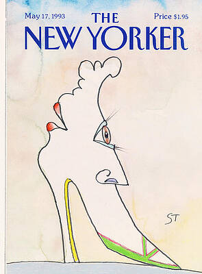 Elegant Wall Art featuring the painting New Yorker May 17th, 1993 by Saul Steinberg