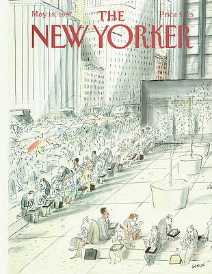 Busy Lunchtime in the City Painting