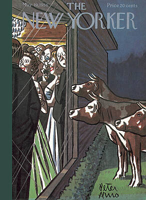 Celebration Wall Art featuring the painting New Yorker May 19th, 1956 by Peter Arno