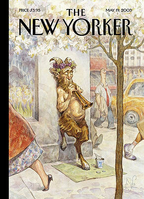 Peter De Seve Wall Art featuring the painting Panhandler by Peter de Seve