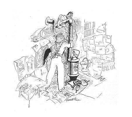 Laboratory Drawing - New Yorker May 1st, 1943 by Garrett Price