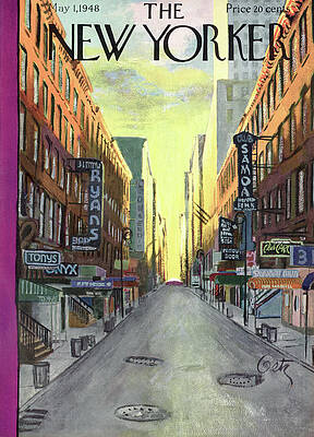 City Street at Dawn Wall Art