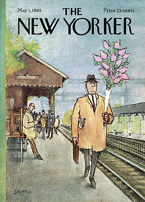 Valentine Wall Art featuring the painting New Yorker May 1st, 1965 by Charles Saxon