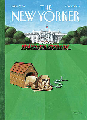 Lawn Painting - In The Doghouse by Mark Ulriksen