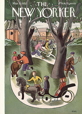 Ride Painting - New Yorker May 22, 1937 by Victor Bobritsky