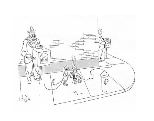 Monkey Drawing - New Yorker May 22nd, 1943 by George Price