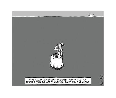 Alone Drawing - New Yorker May 22nd, 2017 by J.C.  Duffy