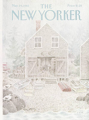 Seagull Wall Art featuring the painting New Yorker May 24th, 1982 by Charles E Martin