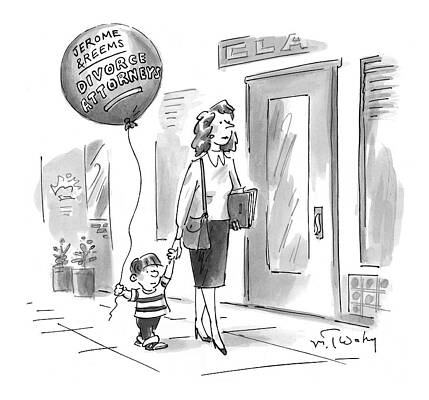 Child Holding Divorce Attorney Balloon Wall Art