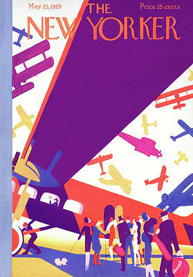 Vintage New Yorker Aviation Cover Wall Art